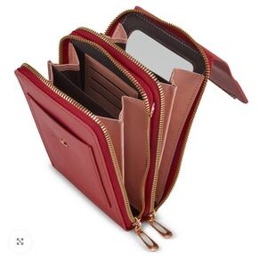 NWT Clarissa Anti-Theft Crossbody Bag Red